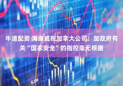 牛道配资 海康威视加拿大公司：加政府有关“国家安全”的指控毫无根据