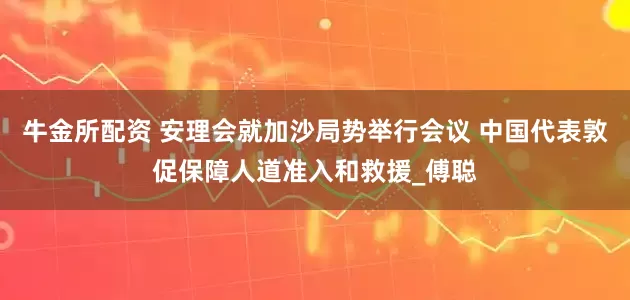 牛金所配资 安理会就加沙局势举行会议 中国代表敦促保障人道准入和救援_傅聪